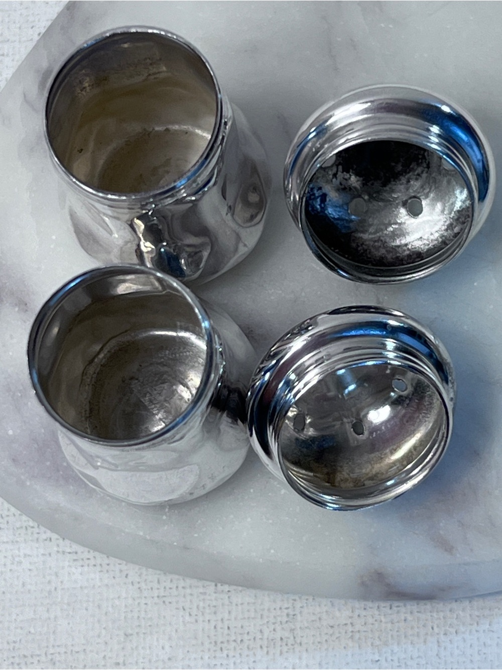 Vintage-Style Sterling Silver Salt and Pepper Shakers - Picture 4 of 5